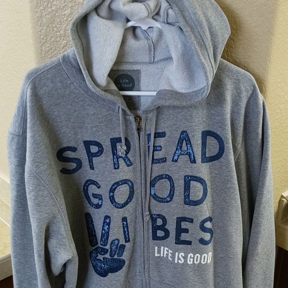 Life is Good, zip up hoodie